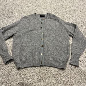 Preswick & Moore 100% Wool Cardigan Sweater Sz L Casual Preppy Quiet Luxury